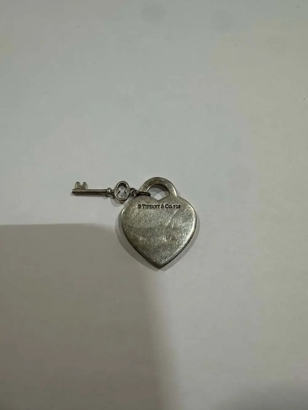 Tiffany & Co. Return to Tiffany Heart Tag with Key Sterling Silver Charm Pendant